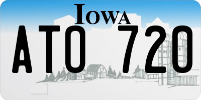 IA license plate ATO720