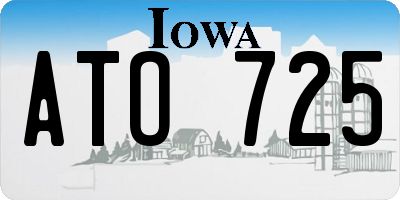 IA license plate ATO725