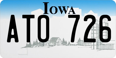 IA license plate ATO726