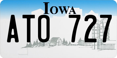 IA license plate ATO727