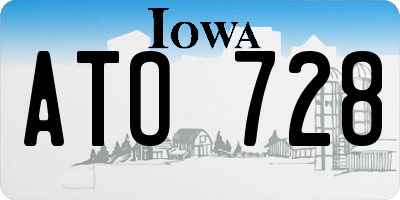 IA license plate ATO728