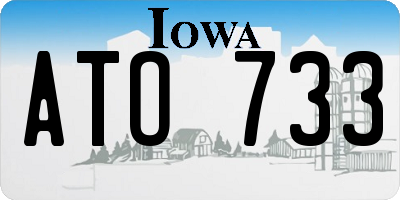 IA license plate ATO733
