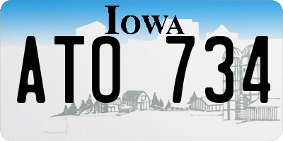 IA license plate ATO734