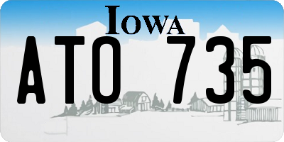 IA license plate ATO735