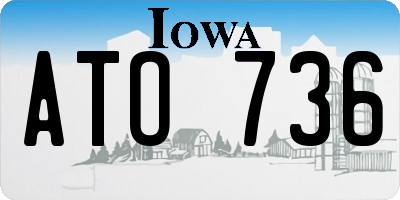 IA license plate ATO736