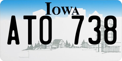 IA license plate ATO738