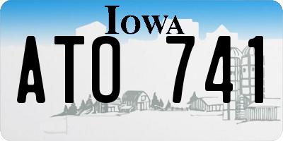 IA license plate ATO741