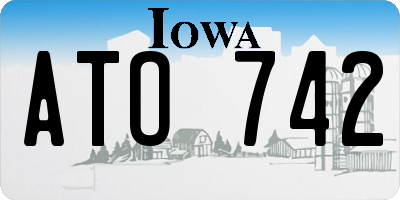 IA license plate ATO742