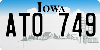 IA license plate ATO749