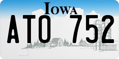 IA license plate ATO752
