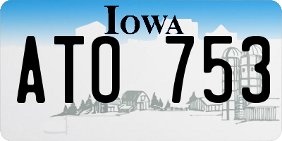 IA license plate ATO753