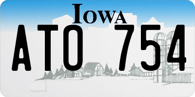 IA license plate ATO754