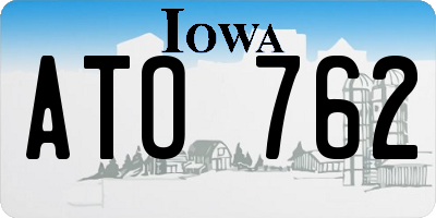 IA license plate ATO762