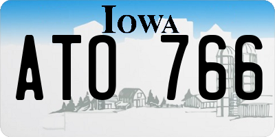 IA license plate ATO766
