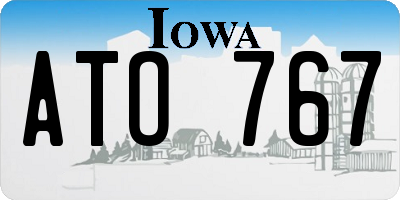 IA license plate ATO767
