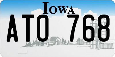 IA license plate ATO768