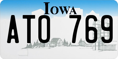IA license plate ATO769
