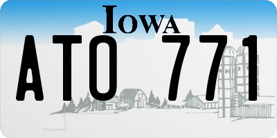 IA license plate ATO771