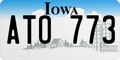 IA license plate ATO773