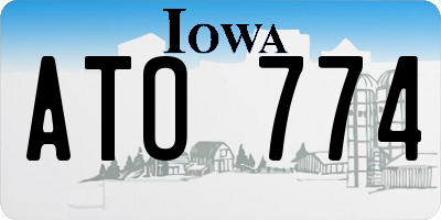 IA license plate ATO774