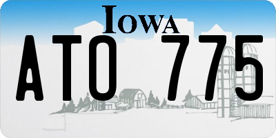 IA license plate ATO775