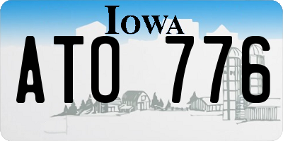 IA license plate ATO776