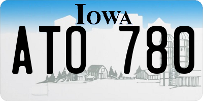 IA license plate ATO780