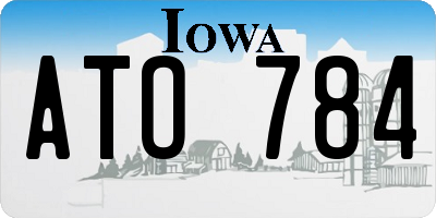 IA license plate ATO784