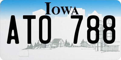 IA license plate ATO788