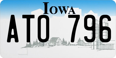 IA license plate ATO796