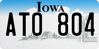 IA license plate ATO804