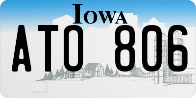 IA license plate ATO806