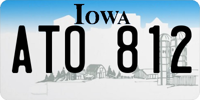 IA license plate ATO812