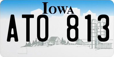 IA license plate ATO813
