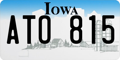 IA license plate ATO815