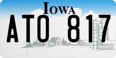 IA license plate ATO817