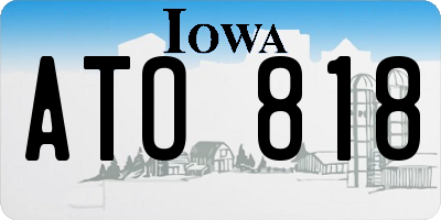 IA license plate ATO818