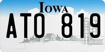 IA license plate ATO819