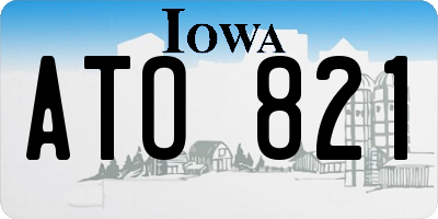 IA license plate ATO821