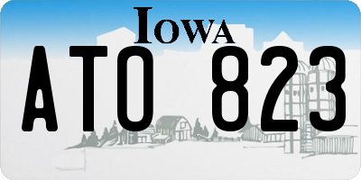 IA license plate ATO823