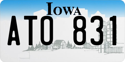 IA license plate ATO831