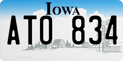 IA license plate ATO834