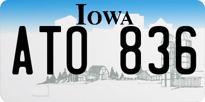 IA license plate ATO836