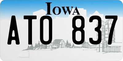 IA license plate ATO837