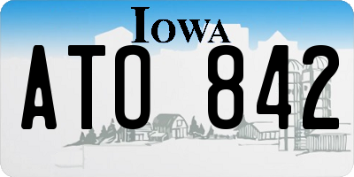 IA license plate ATO842