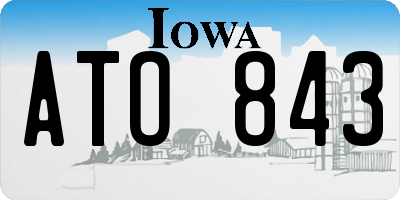IA license plate ATO843