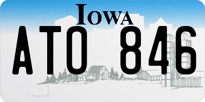 IA license plate ATO846
