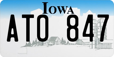 IA license plate ATO847