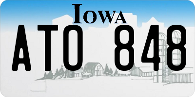 IA license plate ATO848