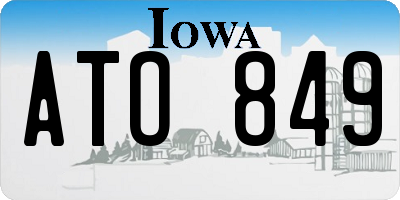 IA license plate ATO849